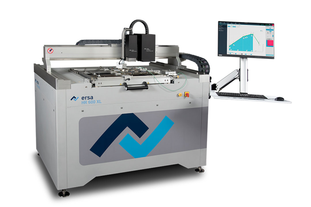 For BIG BOARD rework: The Ersa HR 600 XL can automatically process assemblies up to a size of 625 x 1,250 mm and BGAs with edge lengths of 120 x 150 mm