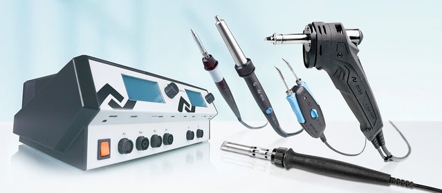 Multi-tool capable: the current Ersa i-CON VARIO 4 soldering station, on which four soldering tools can be operated in parallel