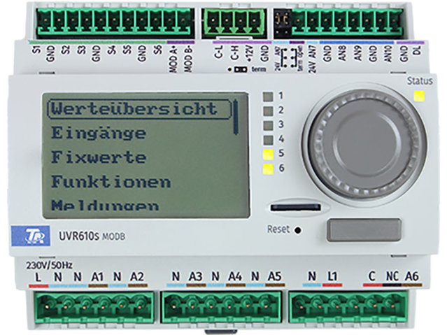Universally applicable and easily programmable UVR610S-MODB controller