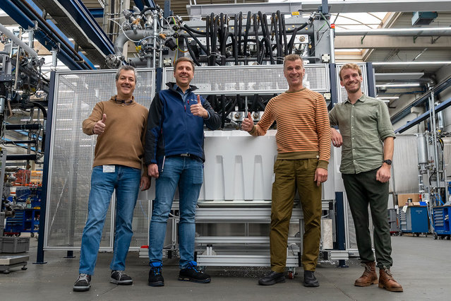 The team (from left): Doroteo Olmedo, Sebastian Schreck, Sander de Jager, Thomas van Zeijl