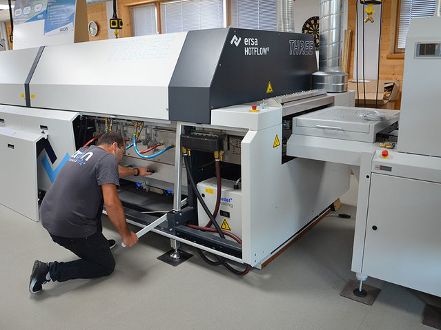 AXON also relies on Ersa technology for the new reflow oven - like the selective machine, it is operated via the ERSASOFT 5 user interface