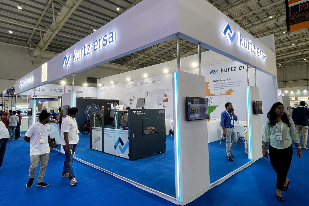 The Ersa booth at the Productronica India in Bangalore