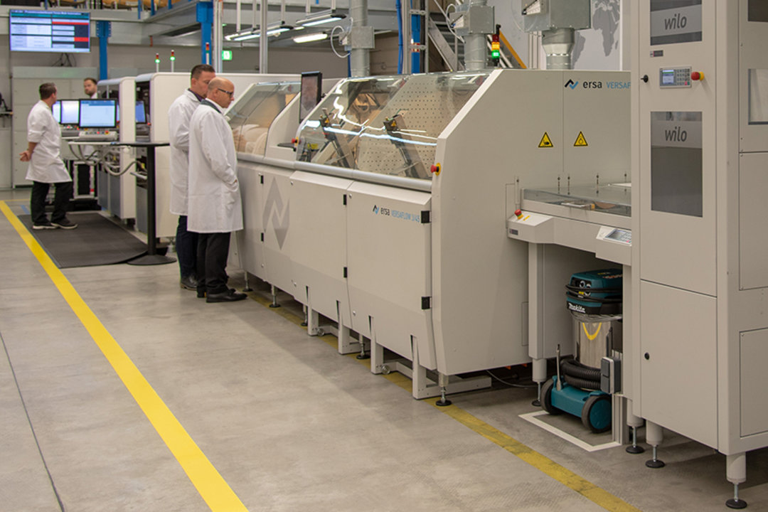 The Ersa VERSAFLOW 3/45 in Wilo electronics production