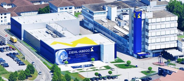 Ziehl-Abegg at a glance: Turnover 2016: 484 mio. Euro, 6% of turnover invested annually in R&D - employees: 3,800, of which 2,000 in Germany/Hohenlohe - products: fans, electric motors and control technology - Export share: 75% Ziehl-Abegg at a glance: Turnover 2016: 484 mio. Euro, 6% of turnover invested annually in R&D - employees: 3,800, of which 2,000 in Germany/Hohenlohe - products: fans, electric motors and control technology - Export share: 75%
