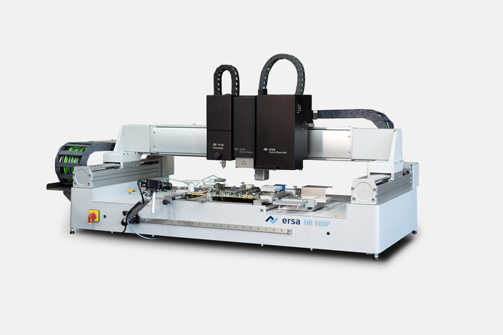 The new HR 600 P high-end rework system with scavenger delivers the highest level of automation in the extensive Ersa rework portfolio for efficient assembly repair with a reproducible success rate