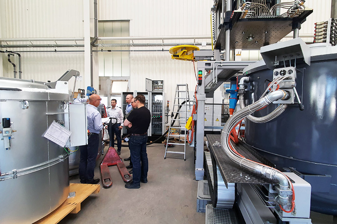 Alteams Finland during the acceptance test at the Kurtz machine factory in Kreuzwertheim