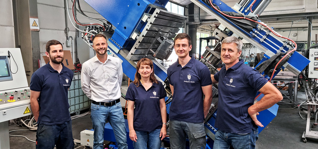 Team Brückner (from left): Dominic Schmidt, Michael Müller (Kurtz), Ina Schmidt, Dustin and Thomas Schmidt