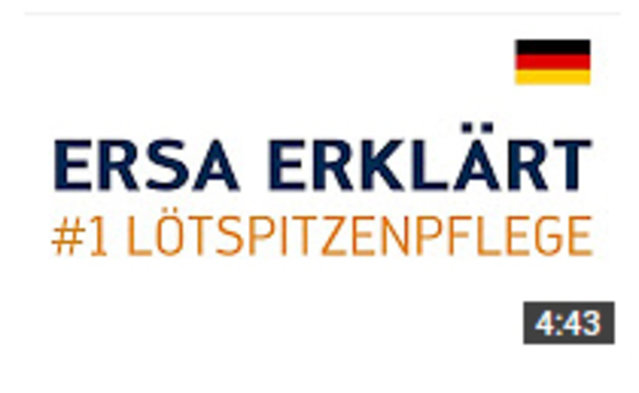 Ersa explains #1 - soldering tip care video clip