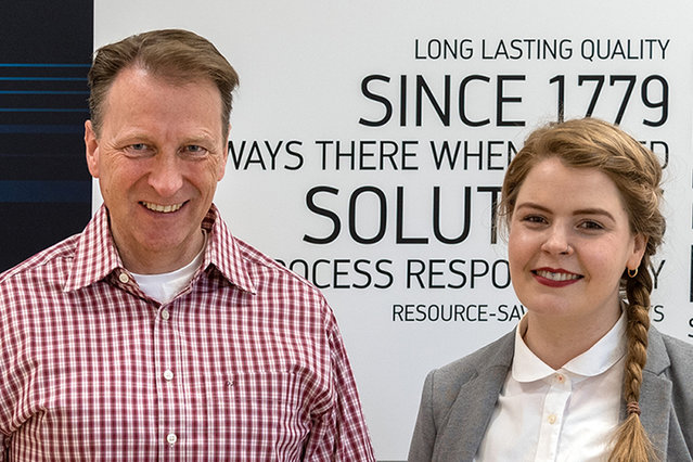 Dietmar Borgards, CPO, and Neele Teich, Sustainability and LkSG Manager from Central Purchasing Dietmar Borgards, CPO, and Neele Teich, Sustainability and LkSG Manager from Central Purchasing