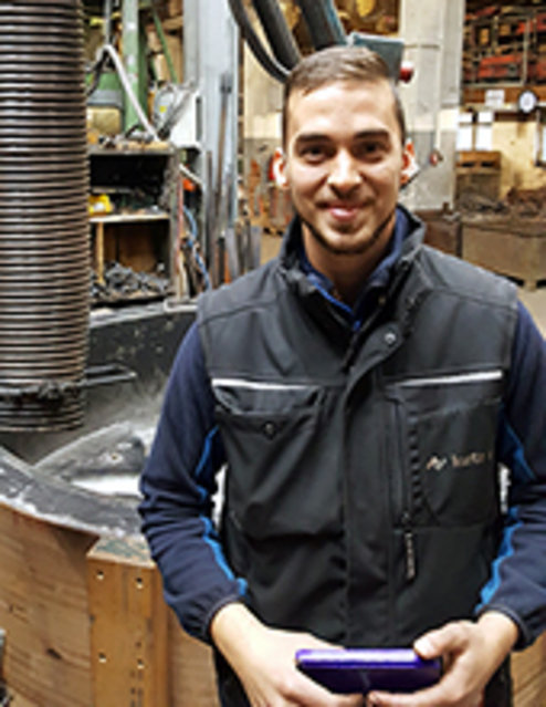 Sinan Kaleli, 25, supervisor of the core-making shop at Kurtz Eisenguss Sinan Kaleli, 25, supervisor of the core-making shop at Kurtz Eisenguss