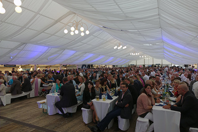 More than 1,100 guests celebrate 235 years of existence in a big tent with 65 x 21 m More than 1,100 guests celebrate 235 years of existence in a big tent with 65 x 21 m