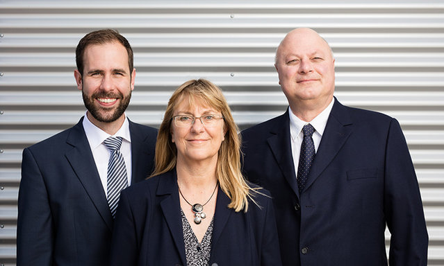 MTL Montagetechnik Larem GmbH is a second-generation, owner-managed company – pictured (from left): Fabian, Heidi, and Ewald Larem