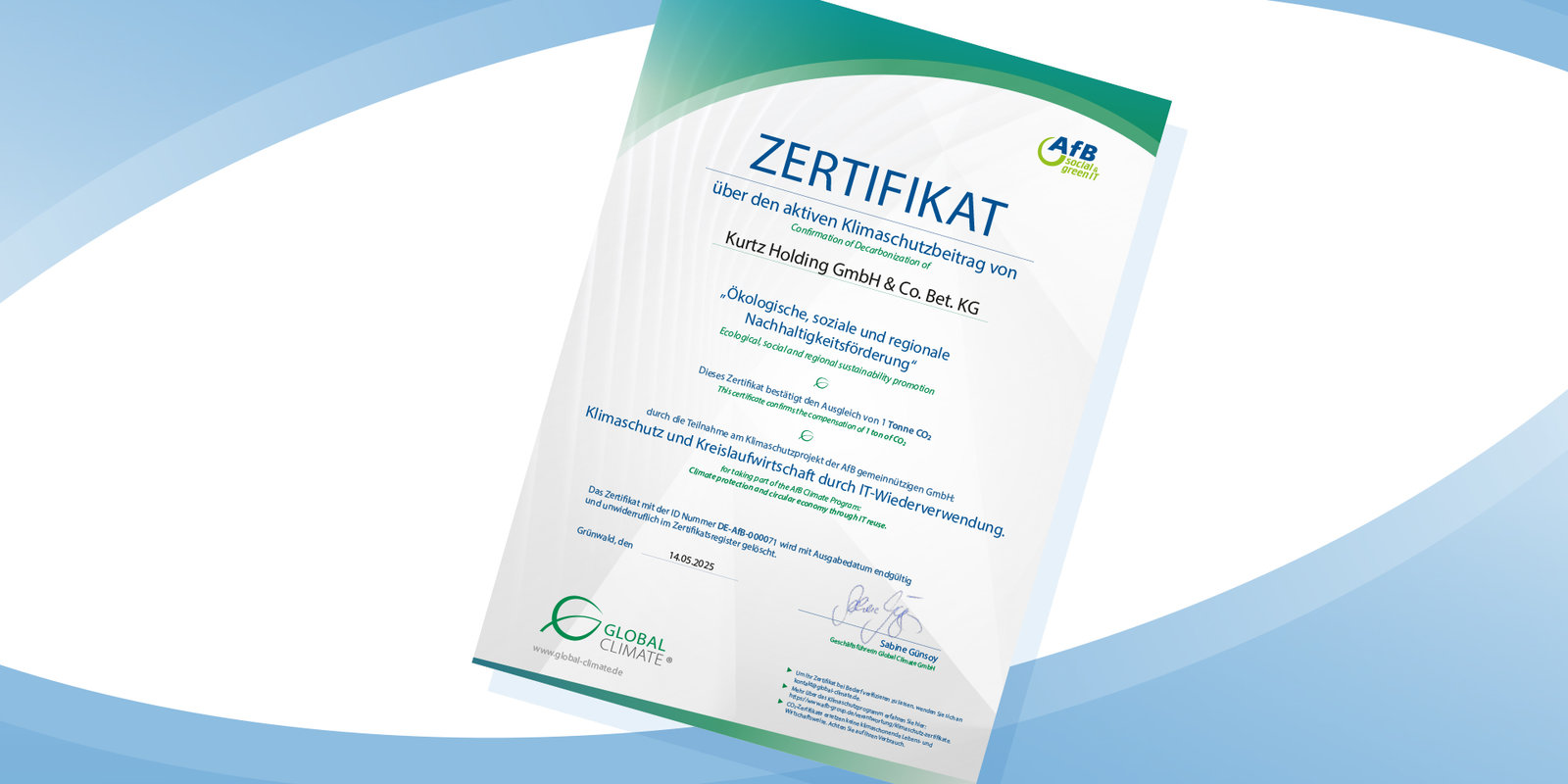 Sustainable partners when it comes to IT: AfB and Kurtz Ersa