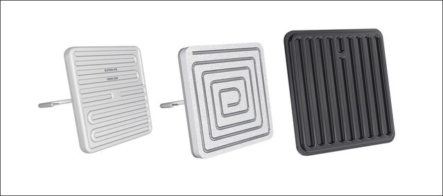 IR emitters in the HTS, HSR and SFH designs (from left to right)