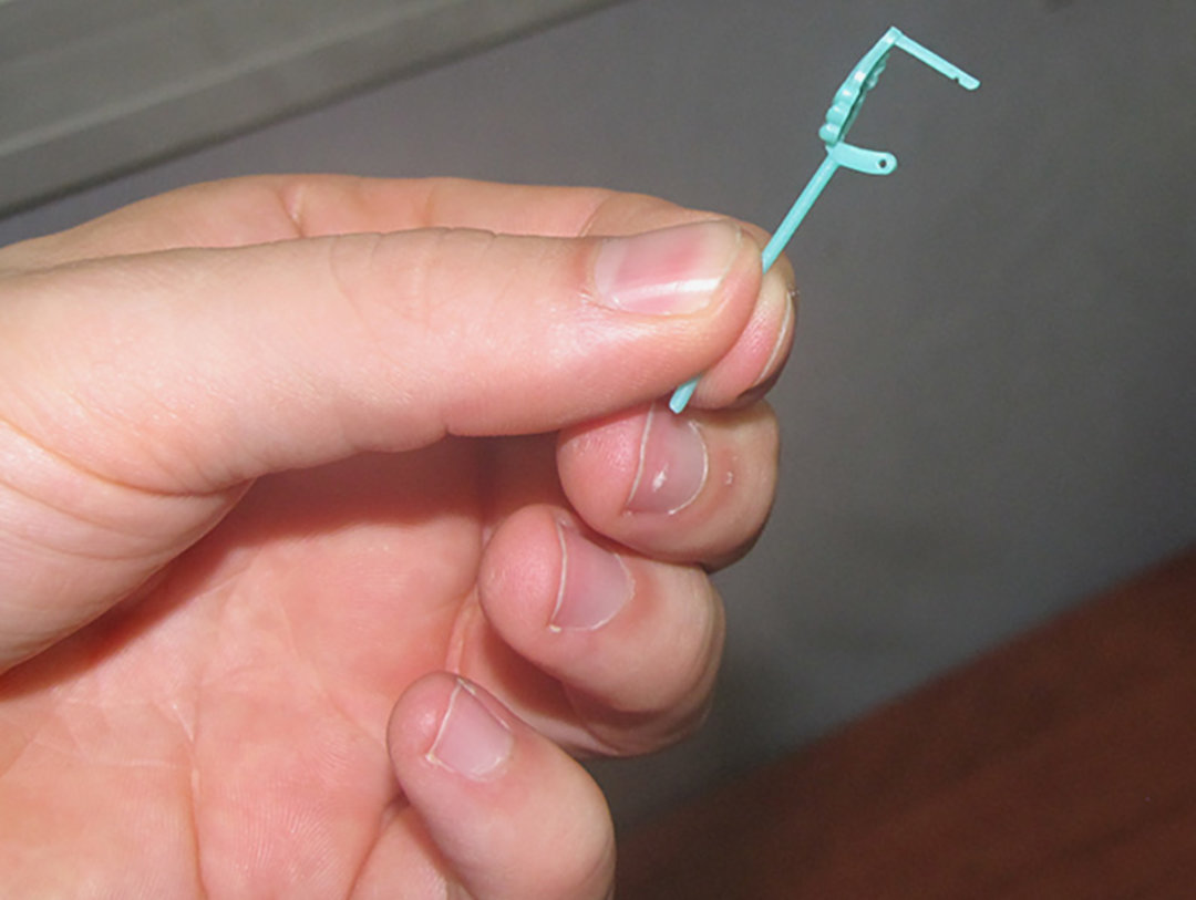 A solidified chain blank made of wax