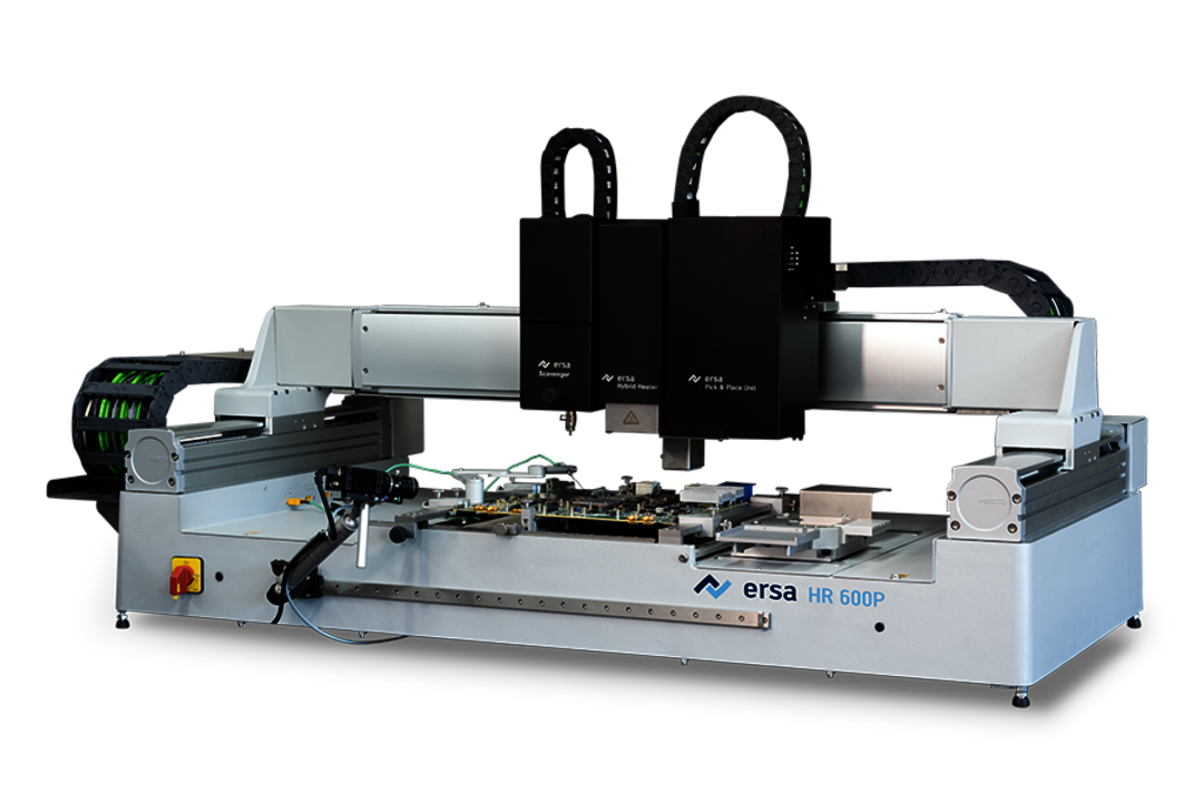 The new HR 600P high-end rework system with scavenger provides the highest level of automation in the extensive Ersa rework portfolio for efficient assembly repair with a reproducible success rate