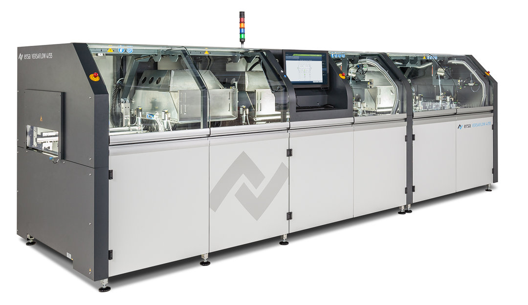 The best gets better! The VERSAFLOW 4/55 represents the latest generation of the worldwide leading inline selective soldering platform, which has many new features giving ever greater process flexibility, including the ERSASOFT 5.0 intuitive control pane