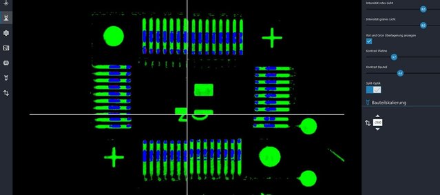 Precise component alignment: The specially developed HR-Soft 2 software with digital split optics facilitates the alignment of QFPs and other difficult components Precise component alignment: The specially developed HR-Soft 2 software with digital split optics facilitates the alignment of QFPs and other difficult components