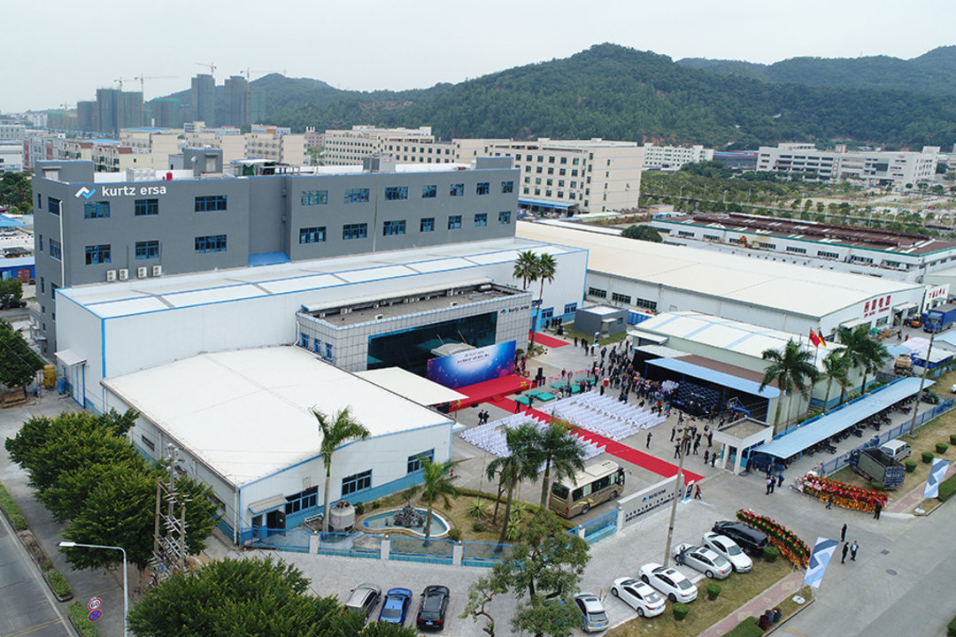 Bird´s eye view of the Kurtz Ersa Asia extension in Zhuhai