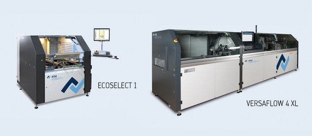 In order to be able to process PCB formats of up to 1,200 x 600 mm, Ersa relies on different system sizes that map standard processes with the same processing modules