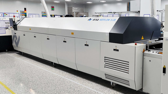SMT production line at Napino featuring an Ersa HOTFLOW 3/20 reflow soldering system SMT production line at Napino featuring an Ersa HOTFLOW 3/20 reflow soldering system