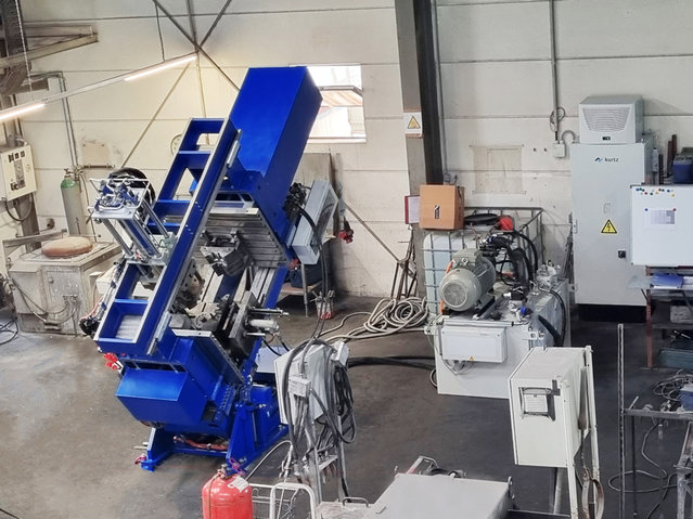 The new home of the Kurtz AK01 at the Metal Foundry Brückner in Zeulenroda-Triebes - production area for future castings using the tilt casting process