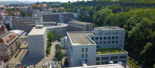 The Tesat-Spacecom site in the middle of Backnang