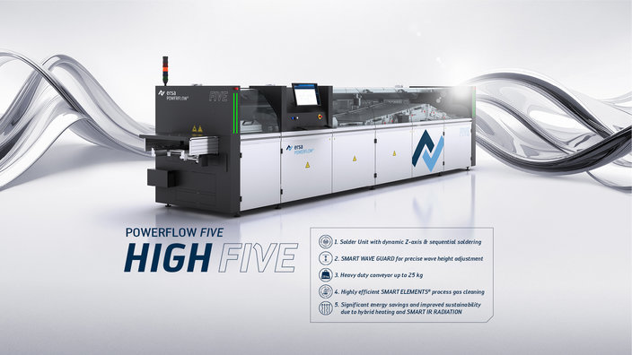 Ersa POWERFLOW FIVE – HIGH FIVE for wave soldering!