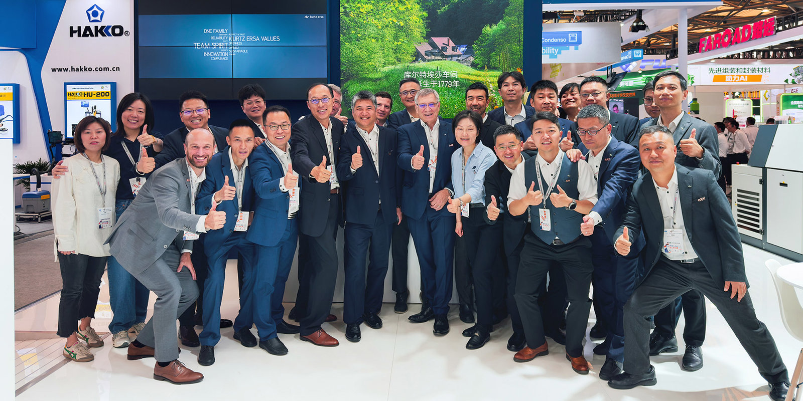 Kurtz Ersa Asia trade fair team at Productronica China