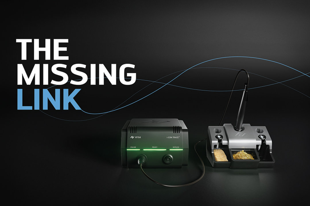 Optimally connected: The i-CON TRACE closes the gap in terms of traceability for manual soldering in industrial electronics production. The IoT soldering station convinces with a unique operating concept, best performance and low running costs