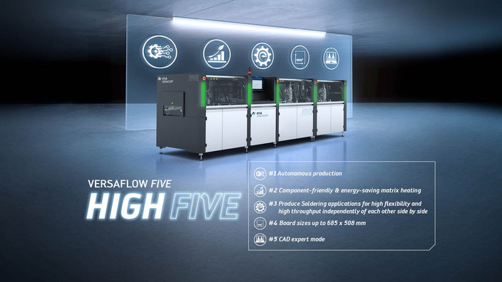 Ersa VERSAFLOW FIVE - HIGH FIVE for ultimate selective soldering Ersa VERSAFLOW FIVE - HIGH FIVE for ultimate selective soldering