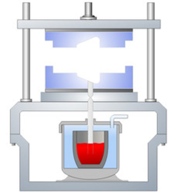 Low pressure casting scheme