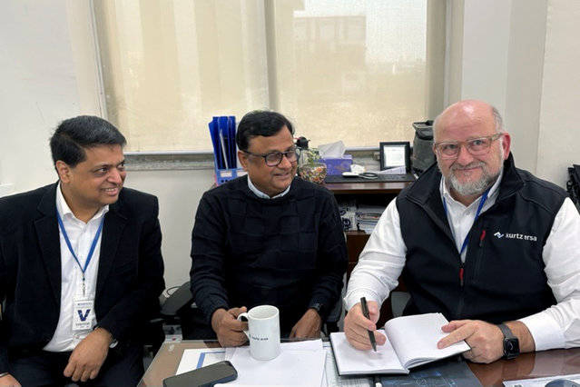 Christian Ott of Ersa (right) and Sameer Verma of Kurtz Ersa India (left) with Md Imtiaz, Head of Plant at Napino Auto & Electronics Ltd. Christian Ott of Ersa (right) and Sameer Verma of Kurtz Ersa India (left) with Md Imtiaz, Head of Plant at Napino Auto & Electronics Ltd.