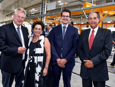 Representatives of the Kurtz shareholder families at the opening in Mexico (from left): Rainer with his wife Susann and Vincent Kurtz with businessman and building contractor Jorge Bermúdez